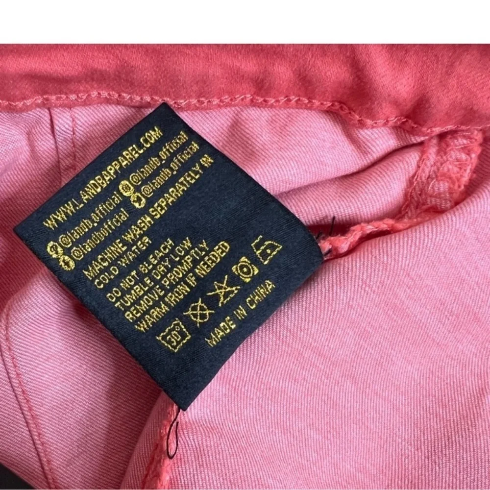 Lucky & Blessed Women's High Rise Coral Flare Jeans - Picture 8 of 9